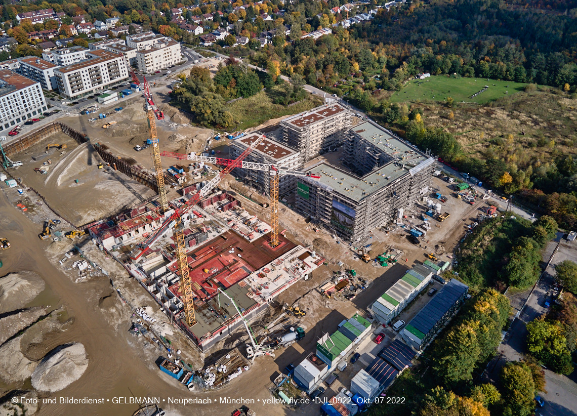13.10.2022 - Baustelle Alexisquartier und Pandion Verde in Neuperlach